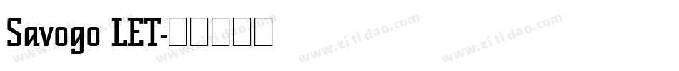 Savogo LET字体转换